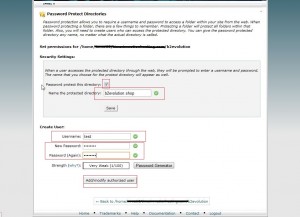 امنیت هاست - پسورد فولدر در سی پنل